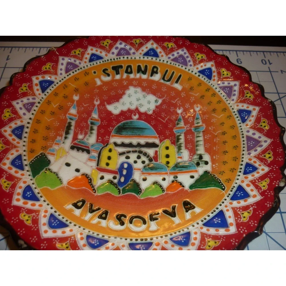 Istanbul Ayasofya Handmade Yorukoglu Cini Turkish Ceramic Decorative Plate 7